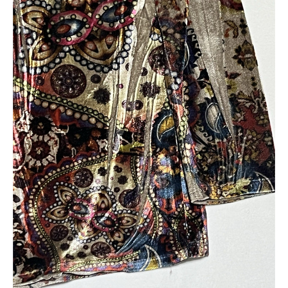 Unity World Wear Velvet Top Tunic Womens XL Floral Pullover Boho Artsy Hippie - Picture 4 of 11